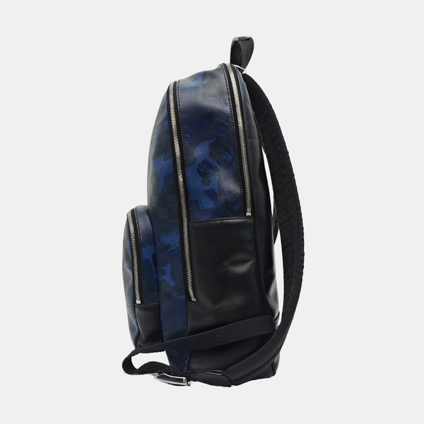 Damier Coated Canvas Backpack Blue