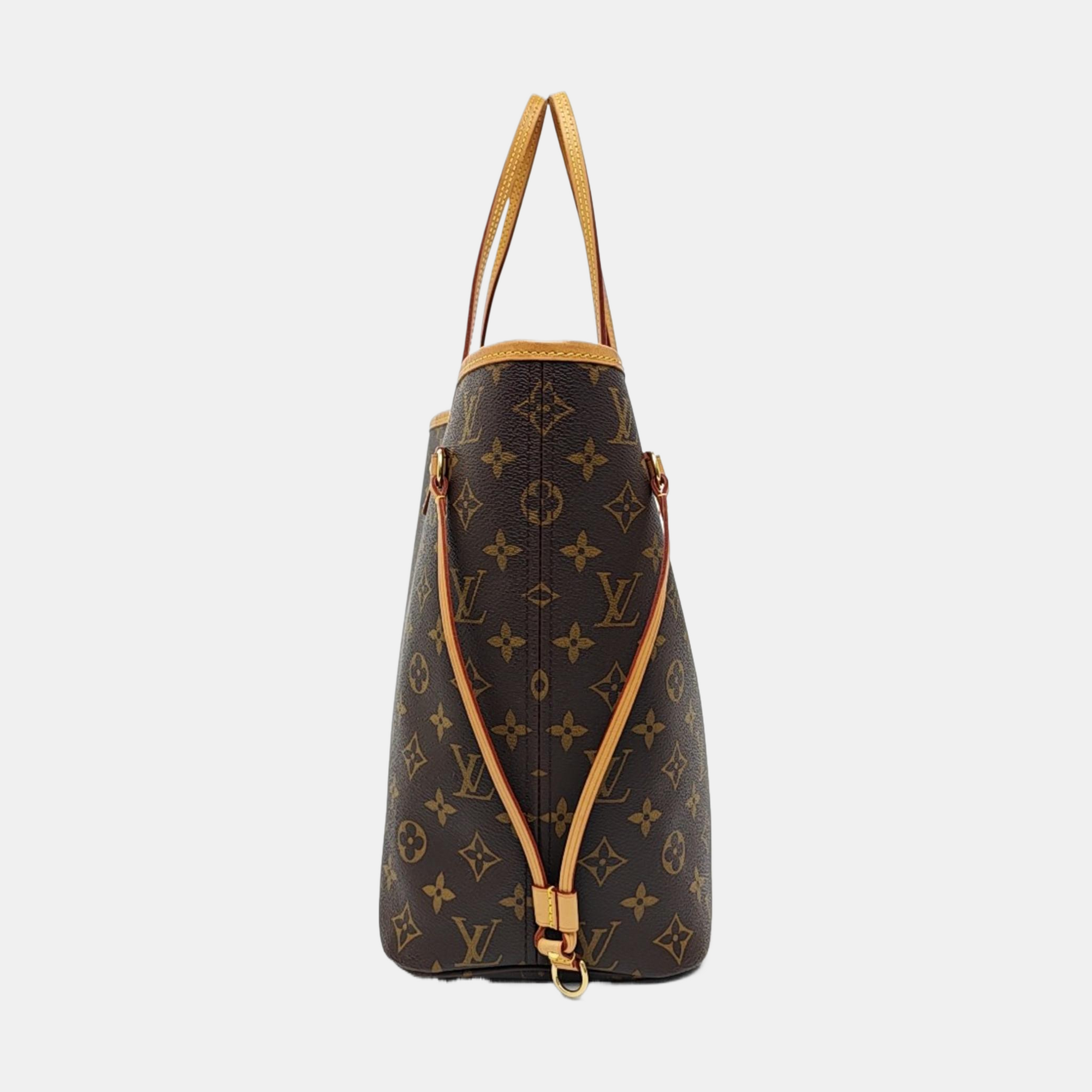 NEVERFULL MM Monogram Coated Canvas Brown