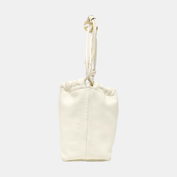 Lambskin Bucket Bag White