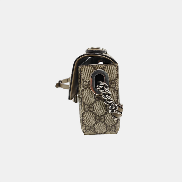 Monogram Coated Canvas Shoulder Bag Gray