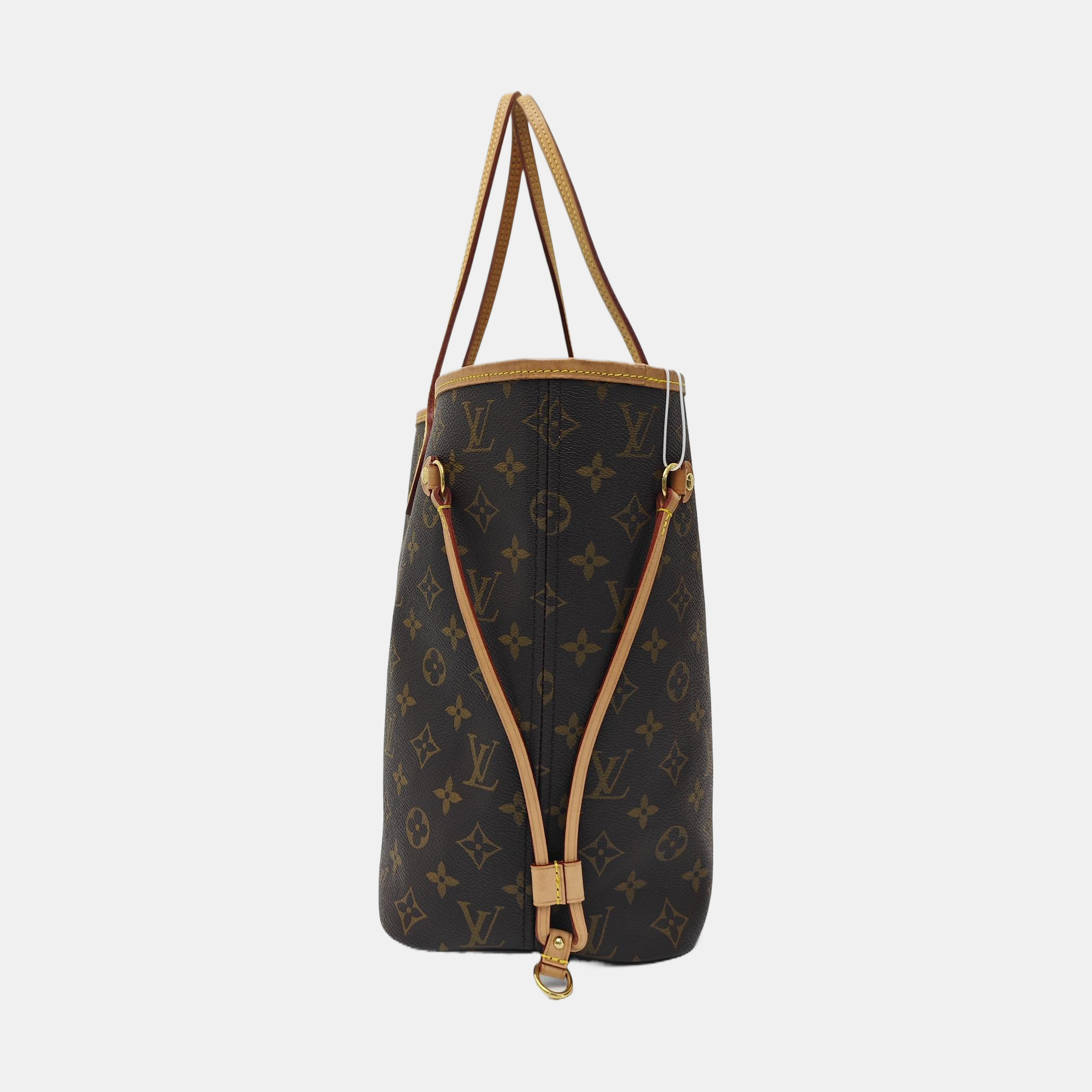 NEVERFULL MM Monogram Coated Canvas Brown