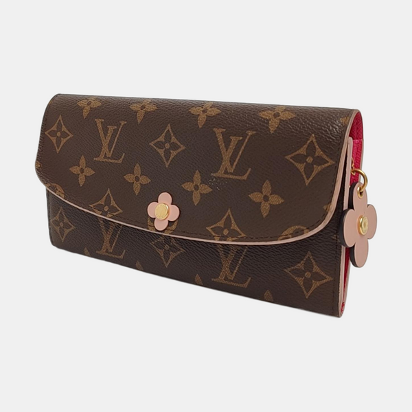 EMILIE Monogram Coated Canvas Brown Wallet