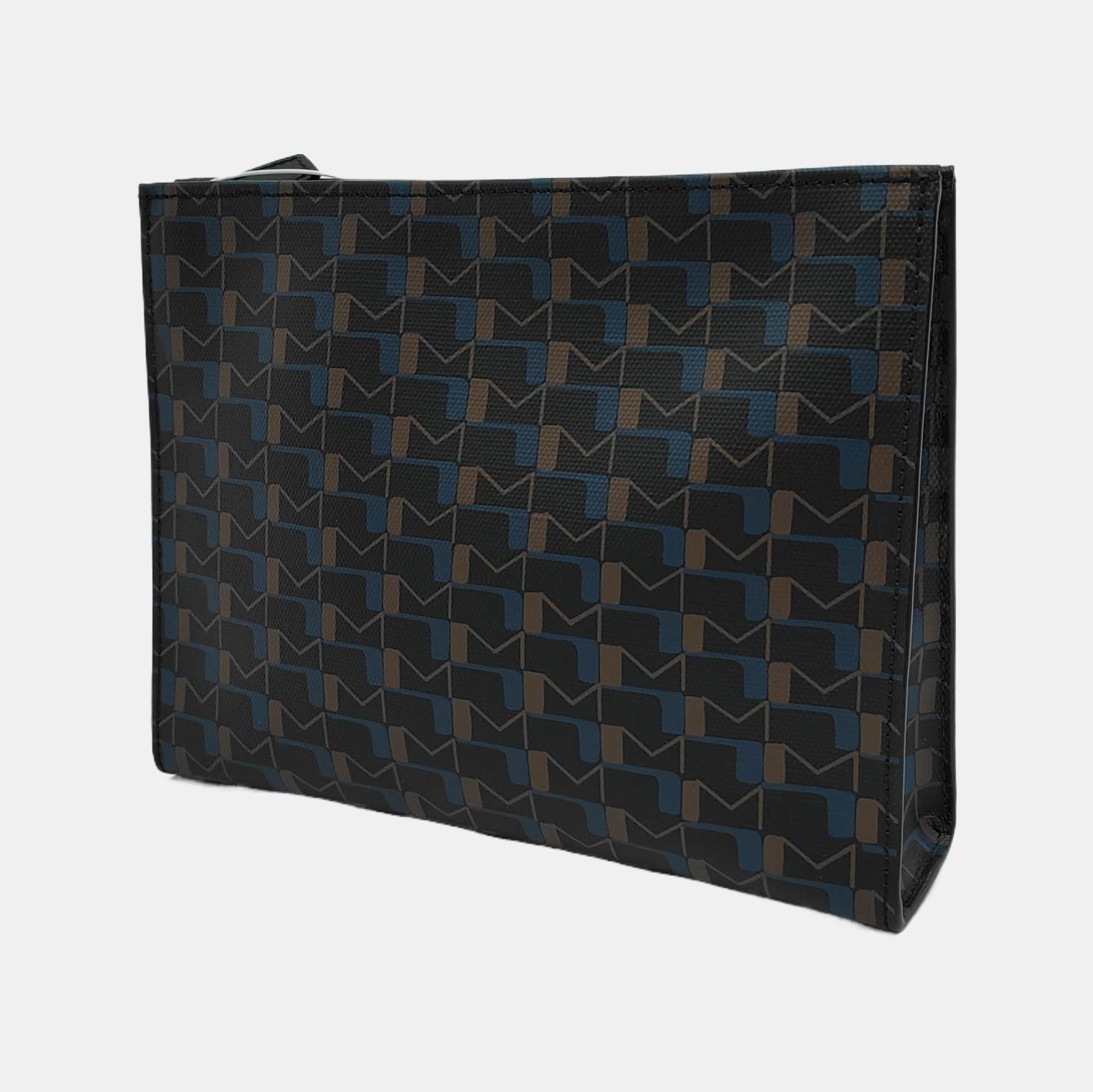 Coated Canvas Clutch Large Black