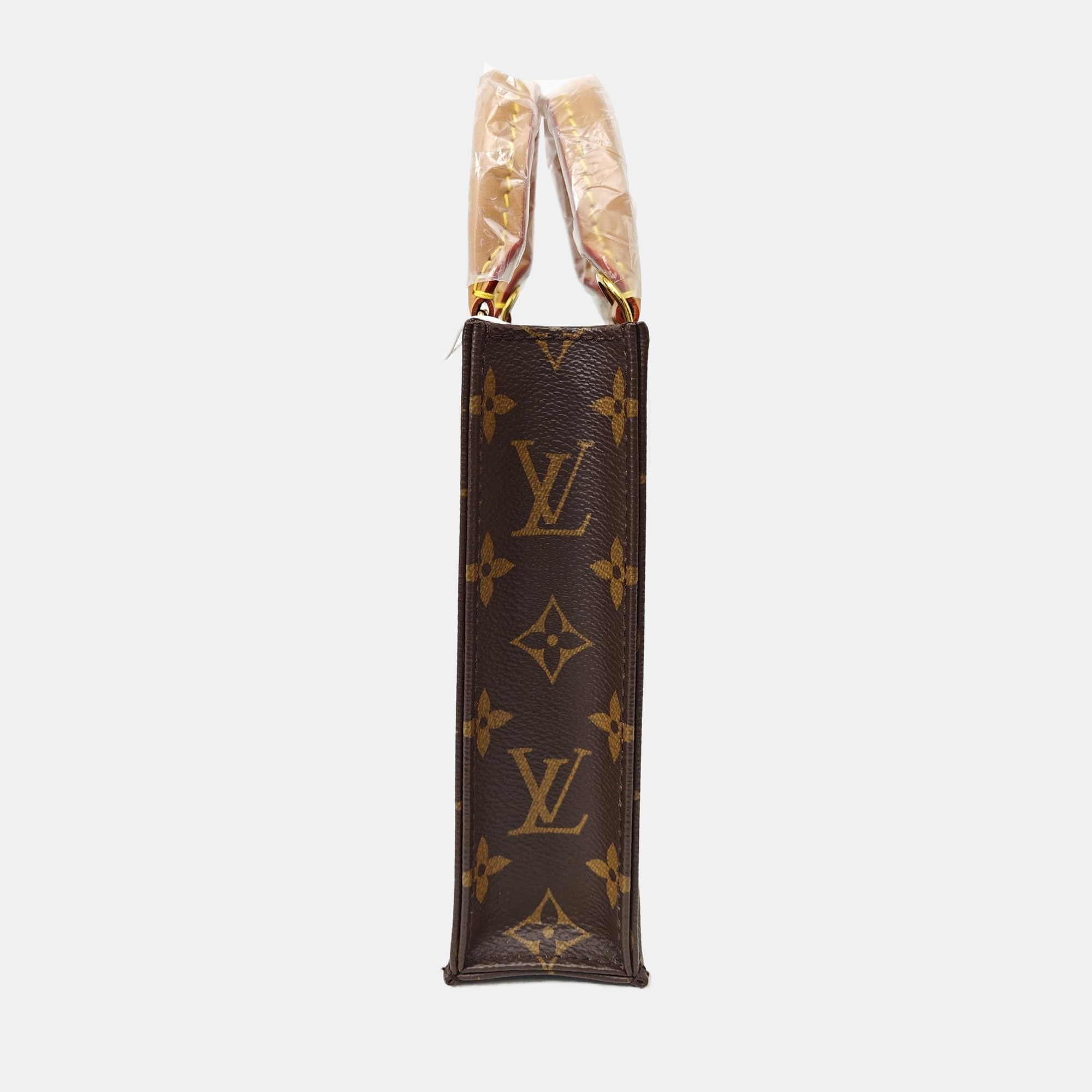 SAC PLAT Mini Monogram Coated Canvas Brown