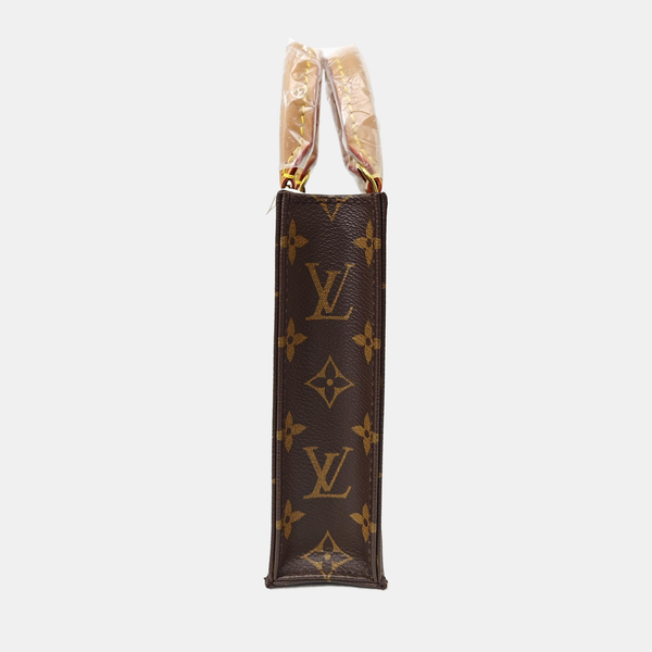 SAC PLAT Mini Monogram Coated Canvas Brown