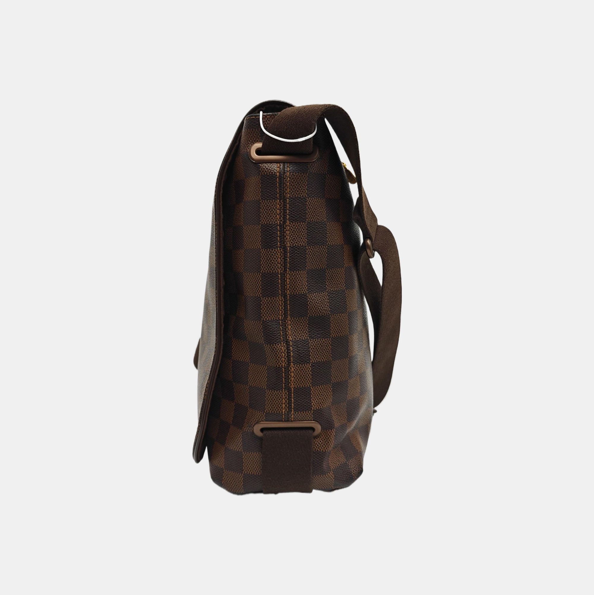 BROOKLYN MM Damier Ebene Coated Canvas Brown