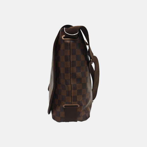 BROOKLYN MM Damier Ebene Coated Canvas Brown
