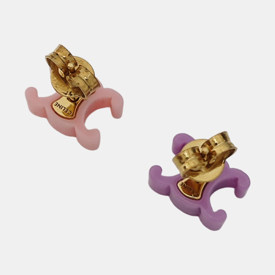 Resin Red Stud Earrings