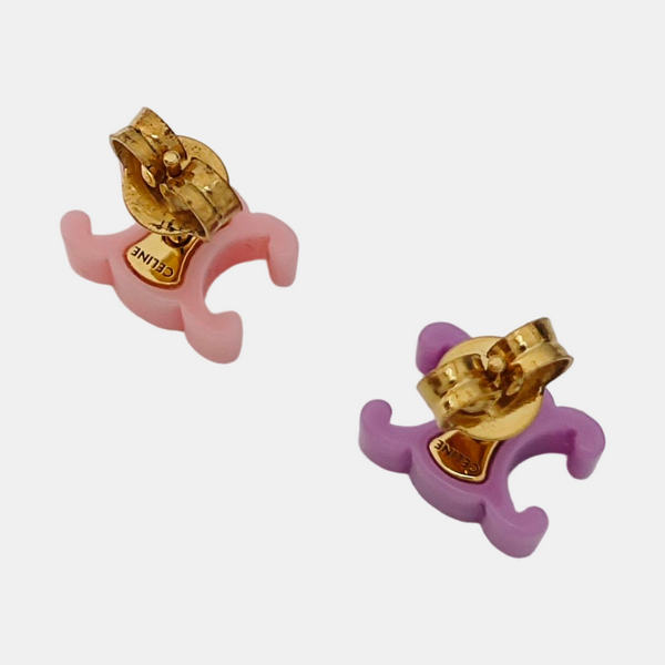 Resin Red Stud Earrings