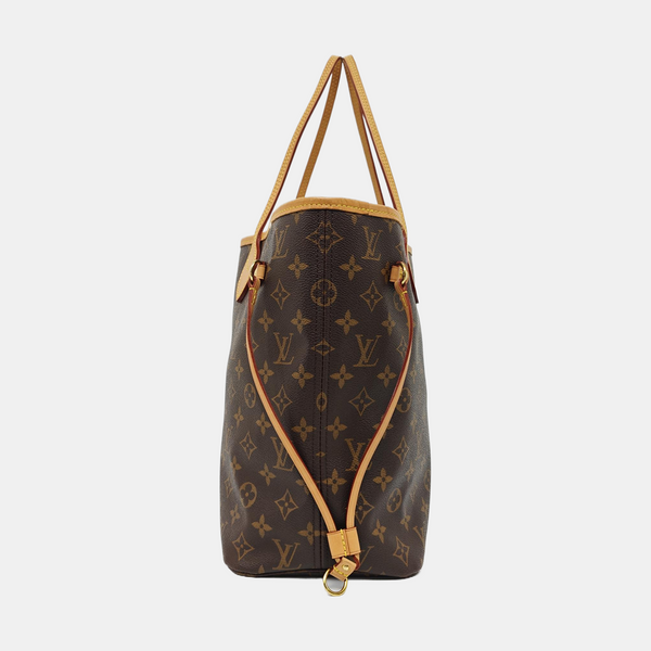 NEVERFULL MM Monogram Coated Canvas Brown