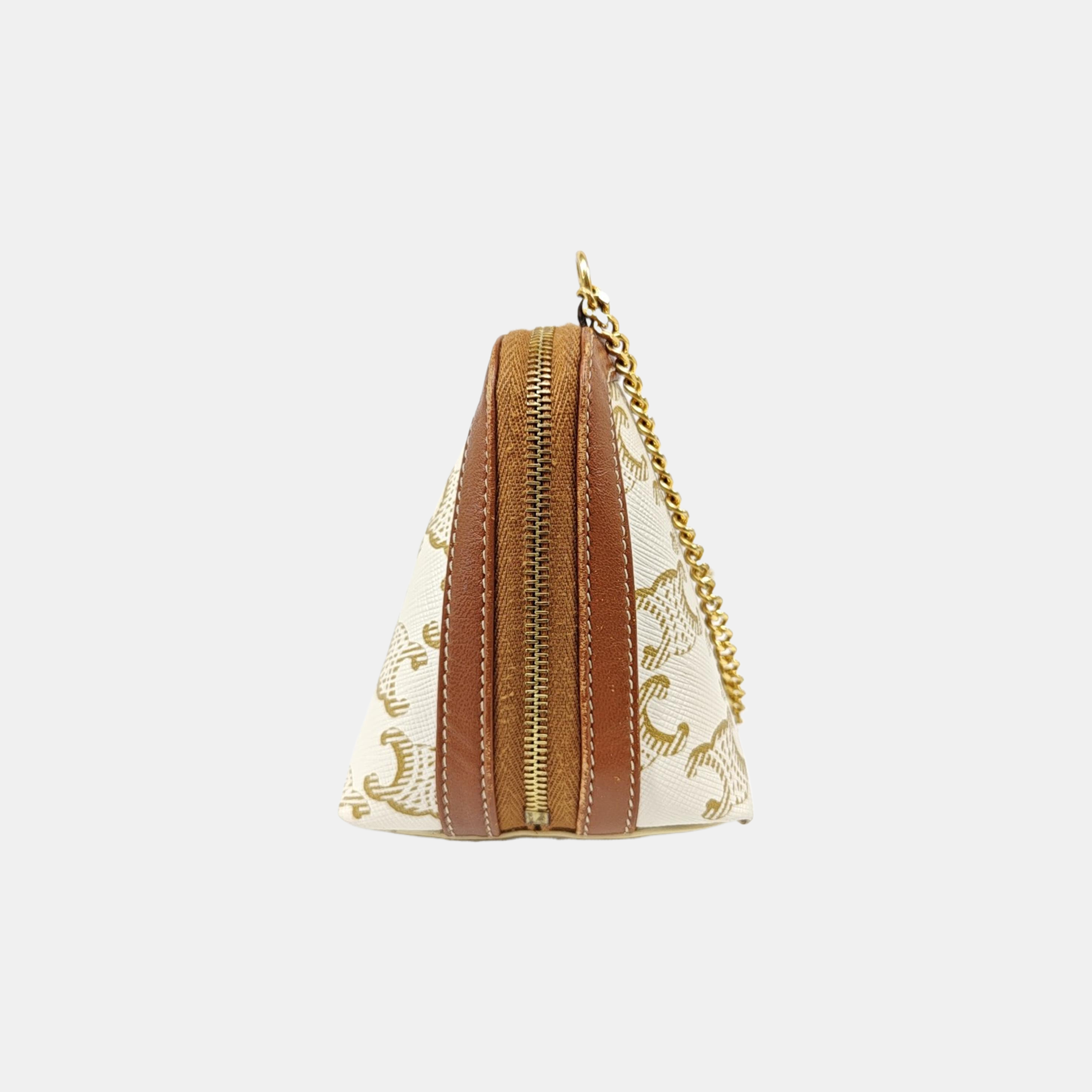 Coated Canvas Shoulder Bag White