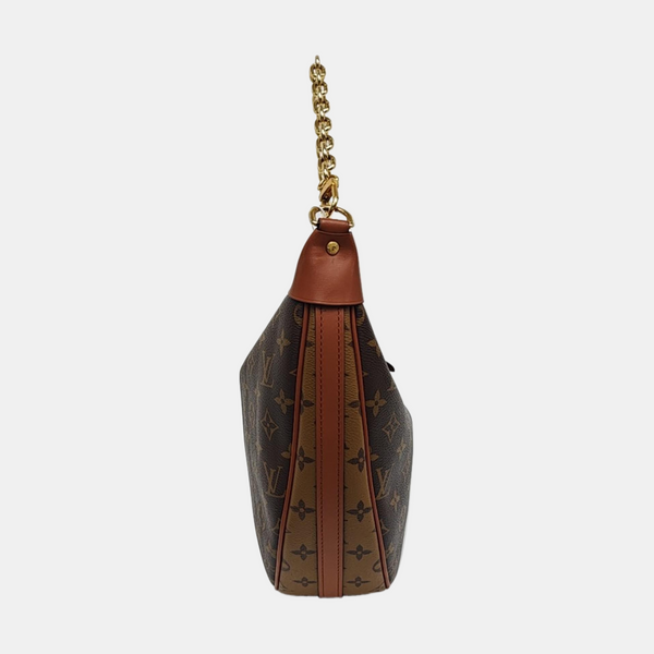 LOOP HOBO Monogram Coated Canvas Brown