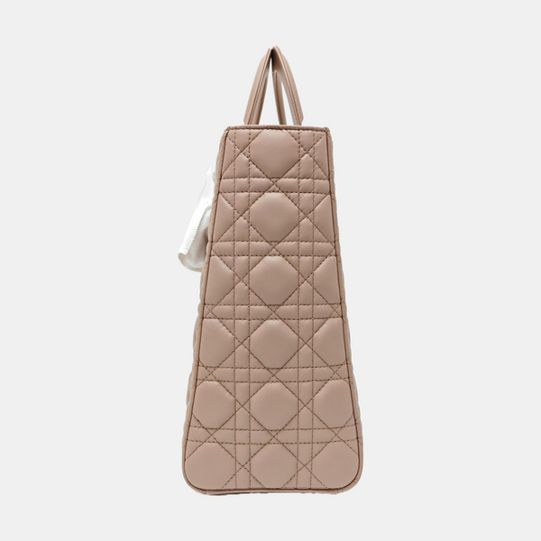 Lady Dior Large Cannage Lambskin Pink