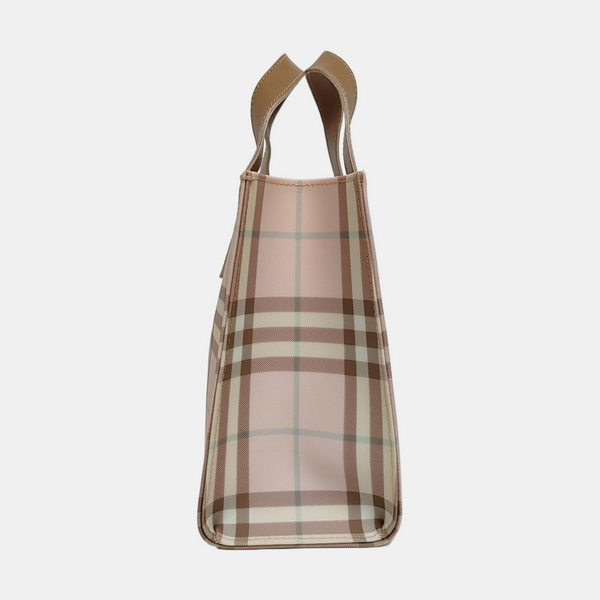 Coated Canvas Top Handle Bag Pink