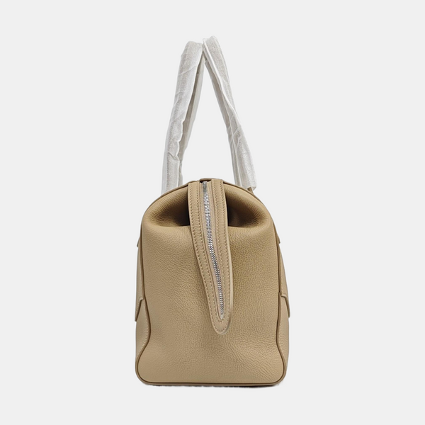 Calfskin Top Handle Bag Beige