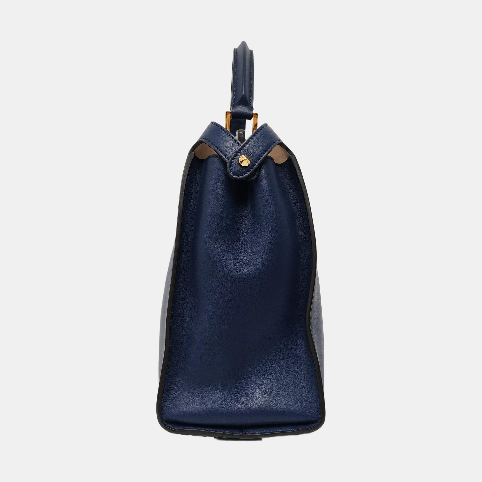 Authenticated pre-owned  Peekaboo  Essential Calfskin Blue - Shoulder Bag at Looply