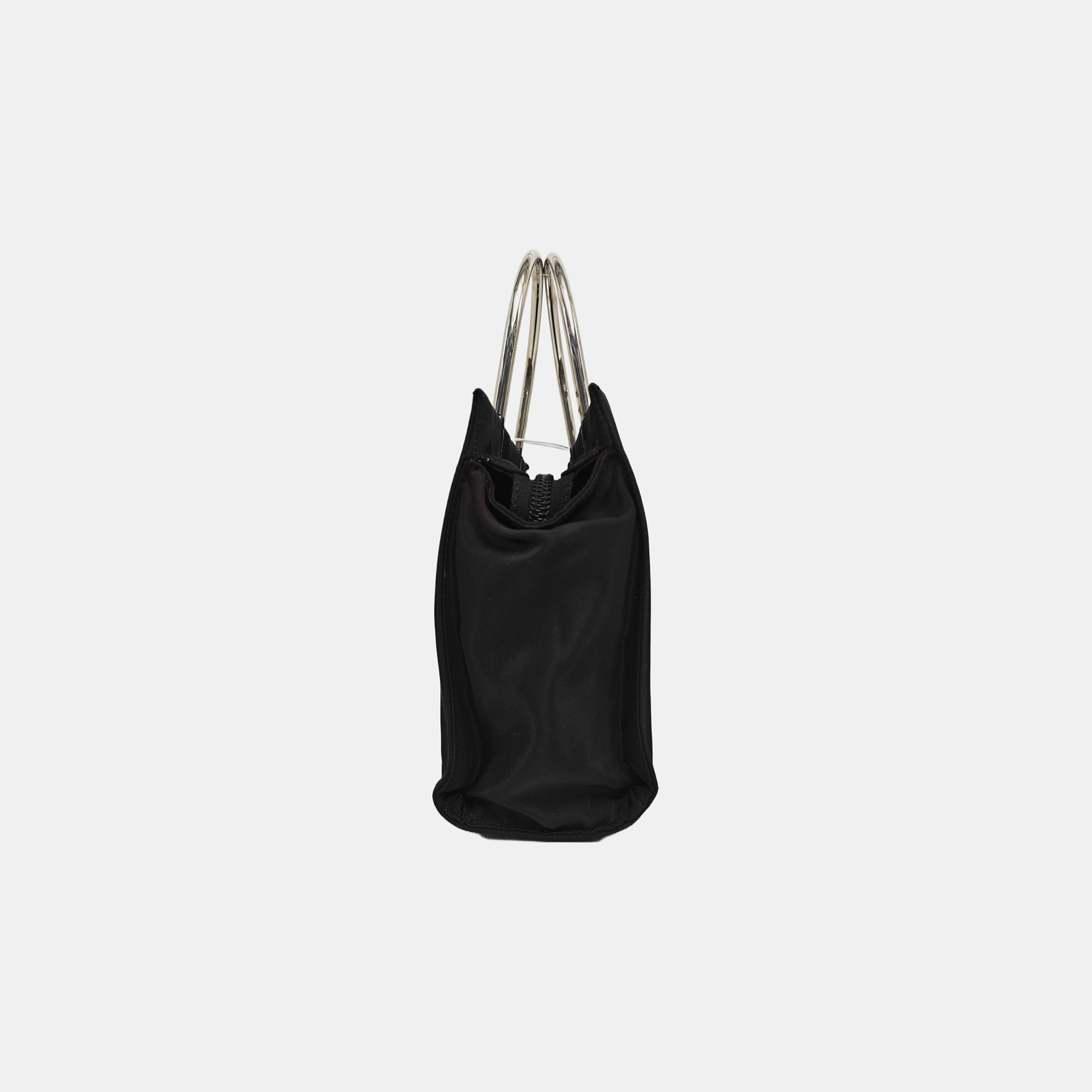 Nylon Top Handle Bag Black