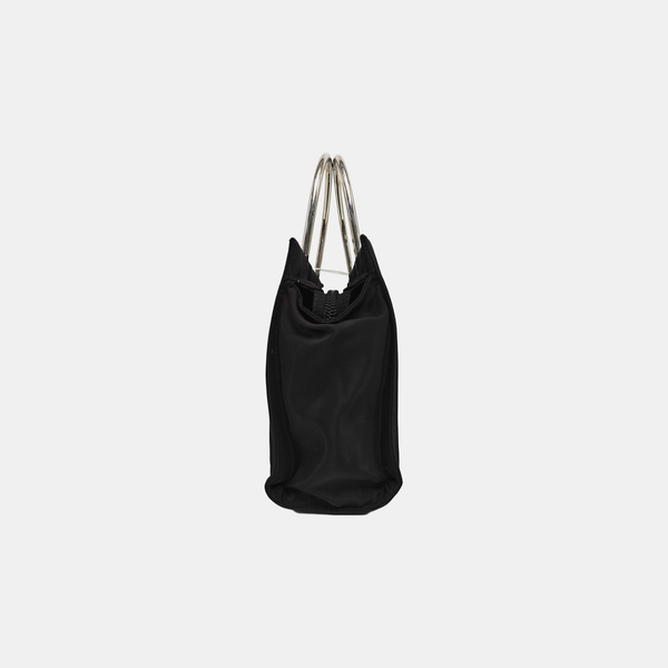 Nylon Top Handle Bag Black