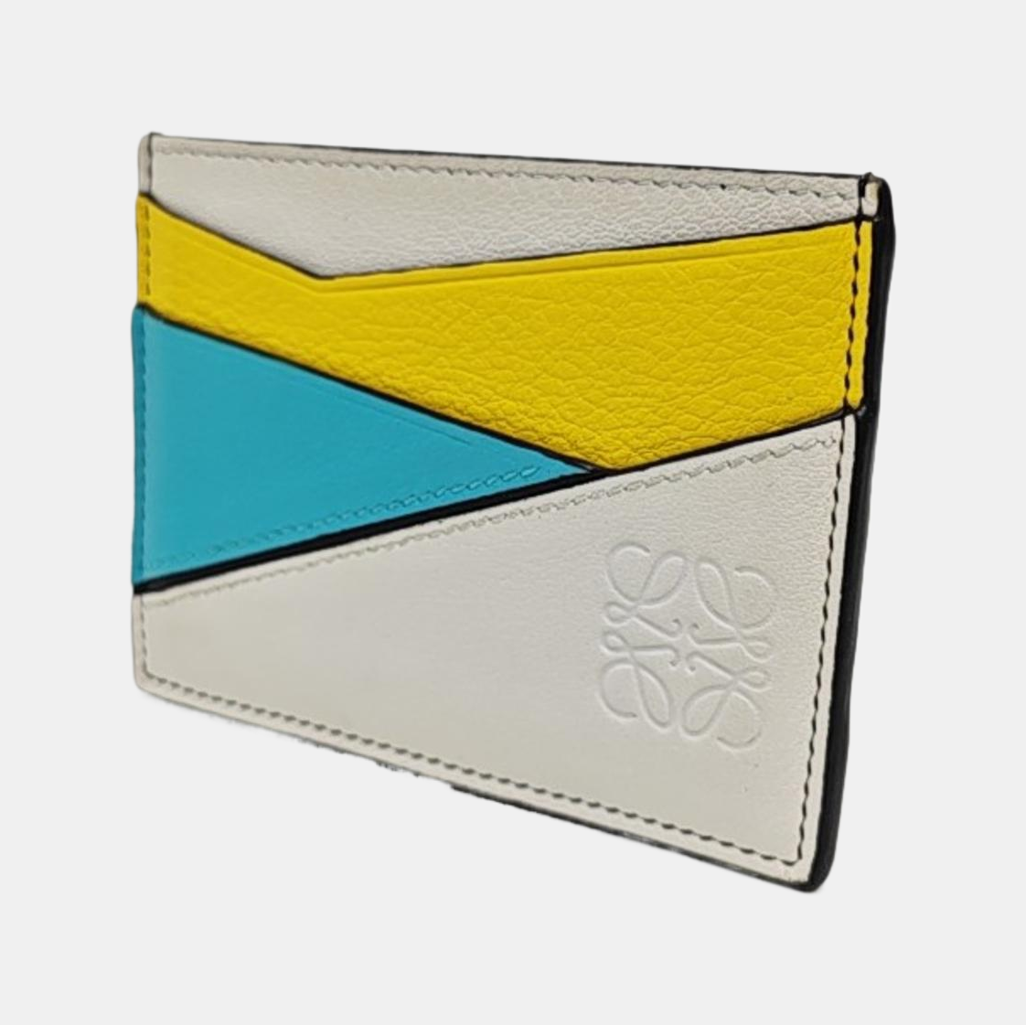 Puzzle Calfskin Multicolor Card Holder