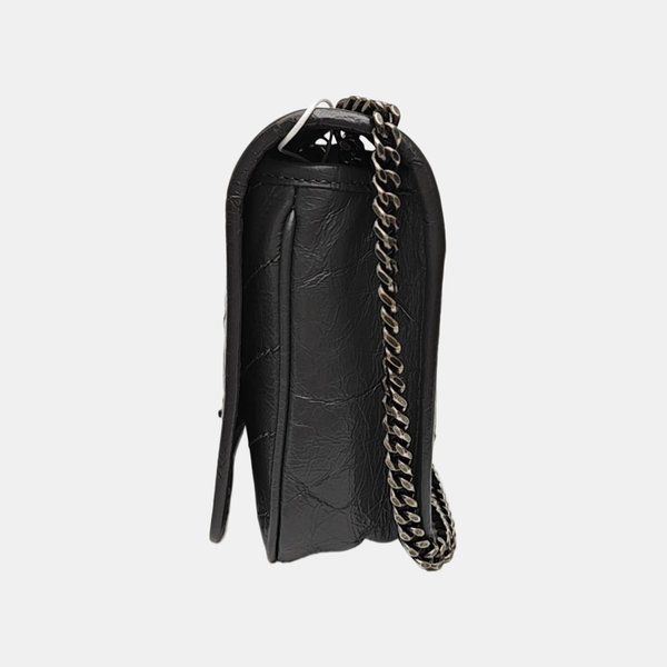 NIKI Mini Chevron Calfskin Gray