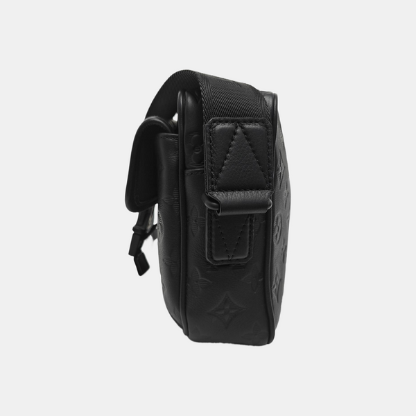 Monogram Calfskin Shoulder Bag Black