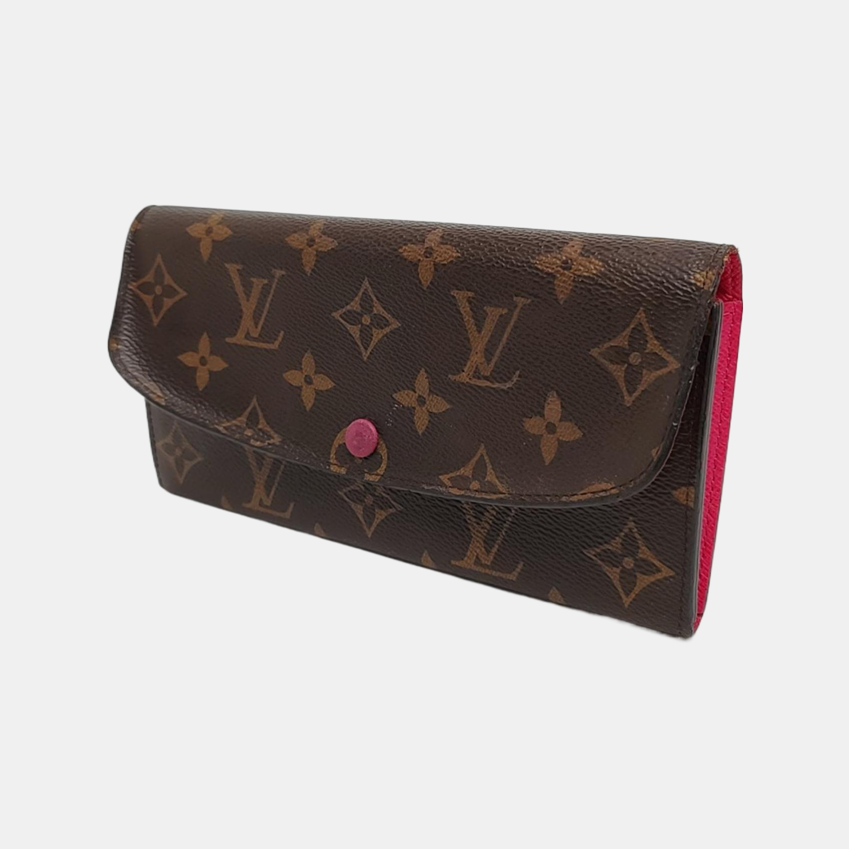 EMILIE Monogram Coated Canvas Brown Wallet
