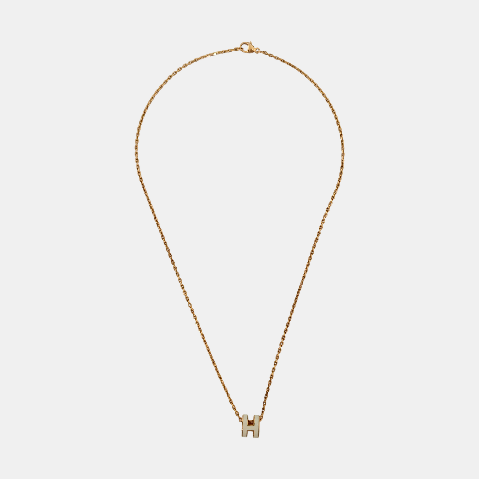 Pop H Metal Rose Gold Necklace