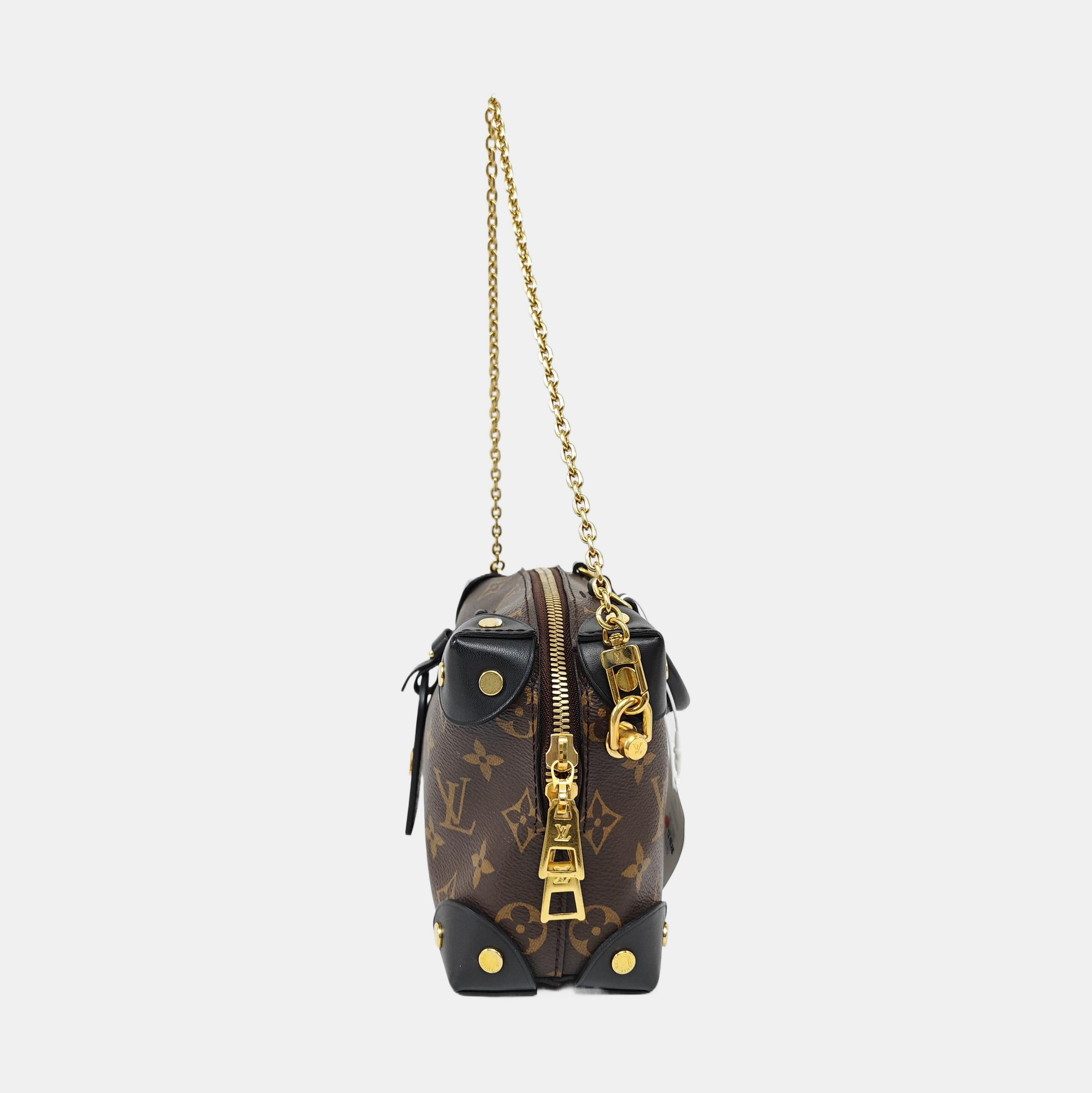 PETITE MALLE Monogram Coated Canvas Brown