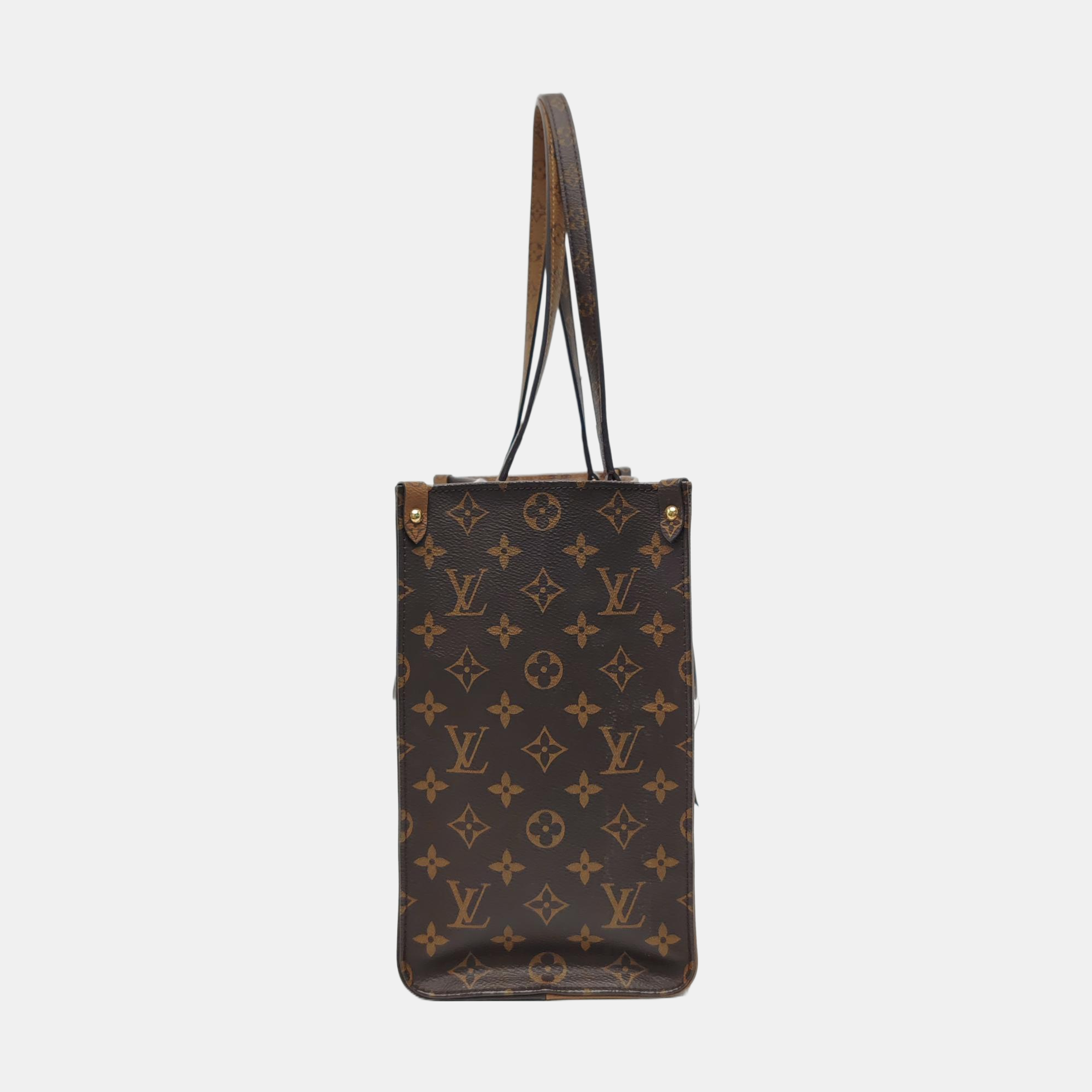 ONTHEGO MM Monogram Coated Canvas Brown