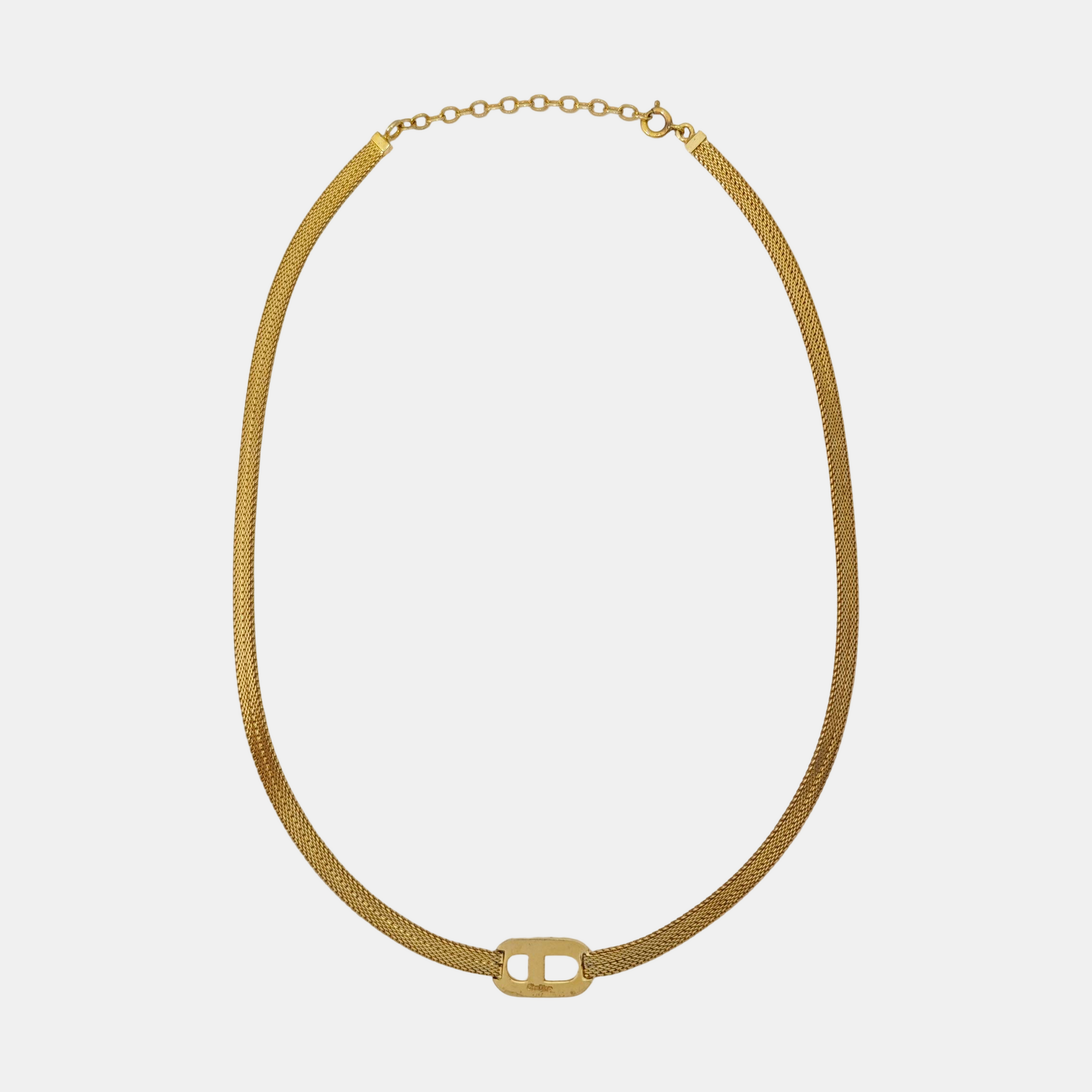 Petit CD Metal Gold Necklace