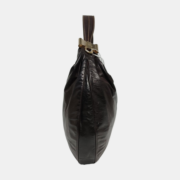 Calfskin Shoulder Bag Brown