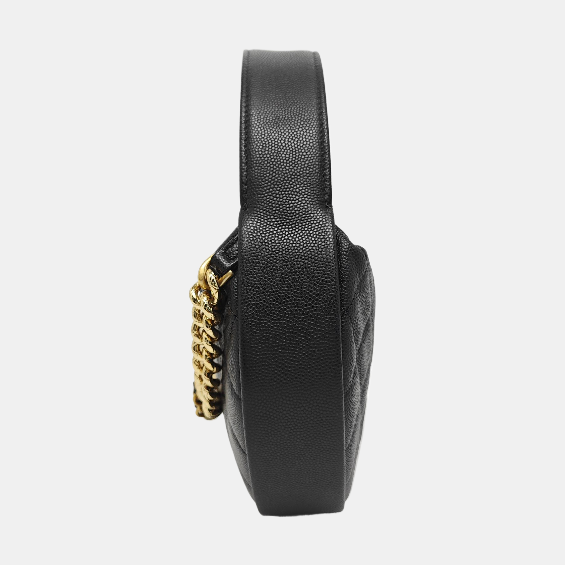 Quilted Grained Calfskin Mini Black