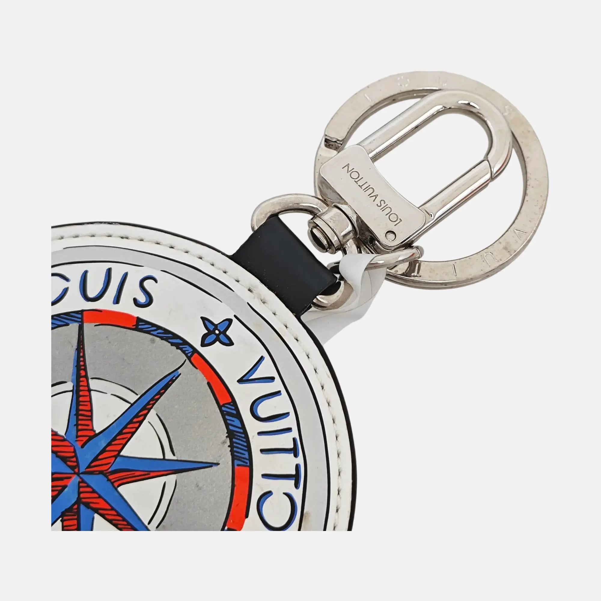Leather Bag Charm Silver