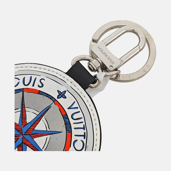 Leather Bag Charm Silver