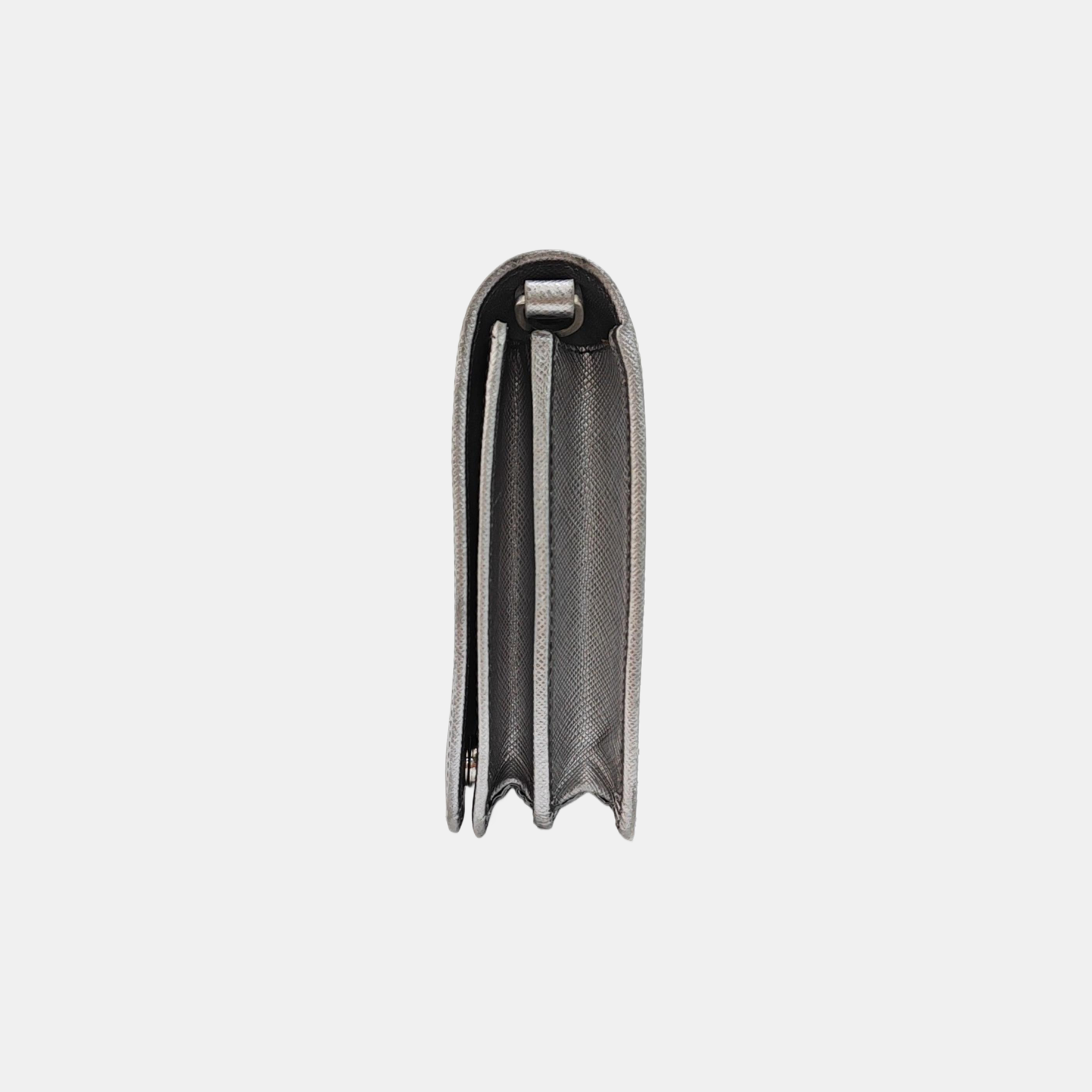 Saffiano Calfskin Shoulder Bag Silver