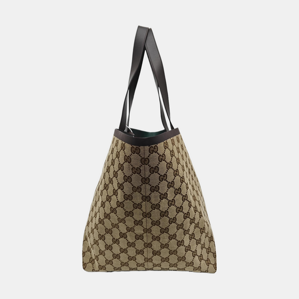 Monogram Canvas Tote Bag Brown