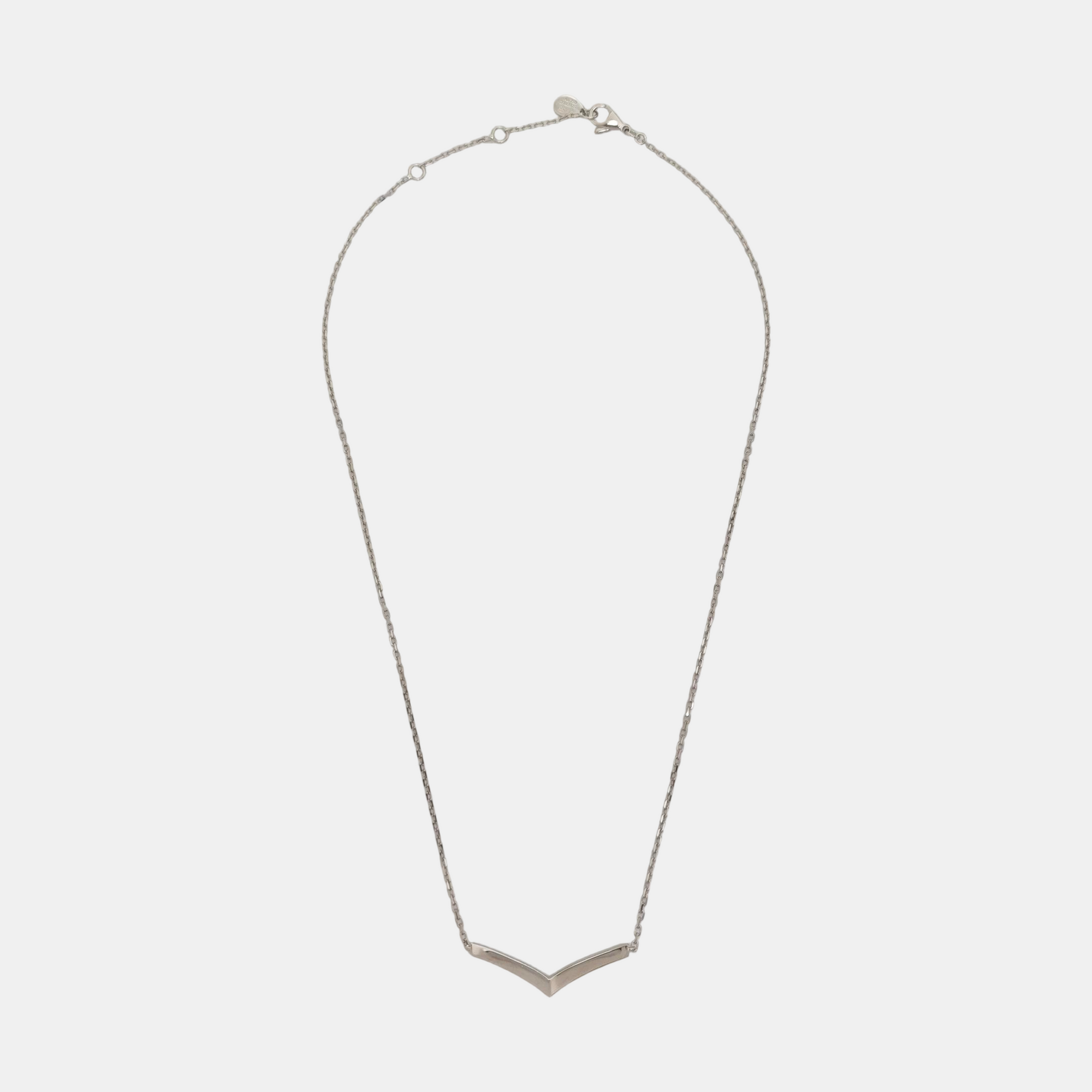 Joséphine Aigrette 18k White Gold Silver Necklace