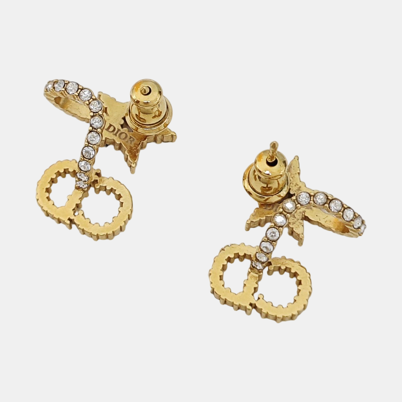 Clair D Lune Metal Gold Stud Earrings