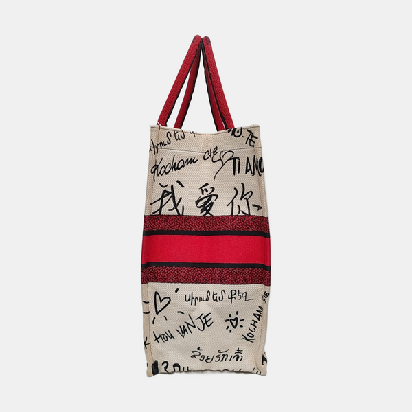 Book Tote Large Canvas White
