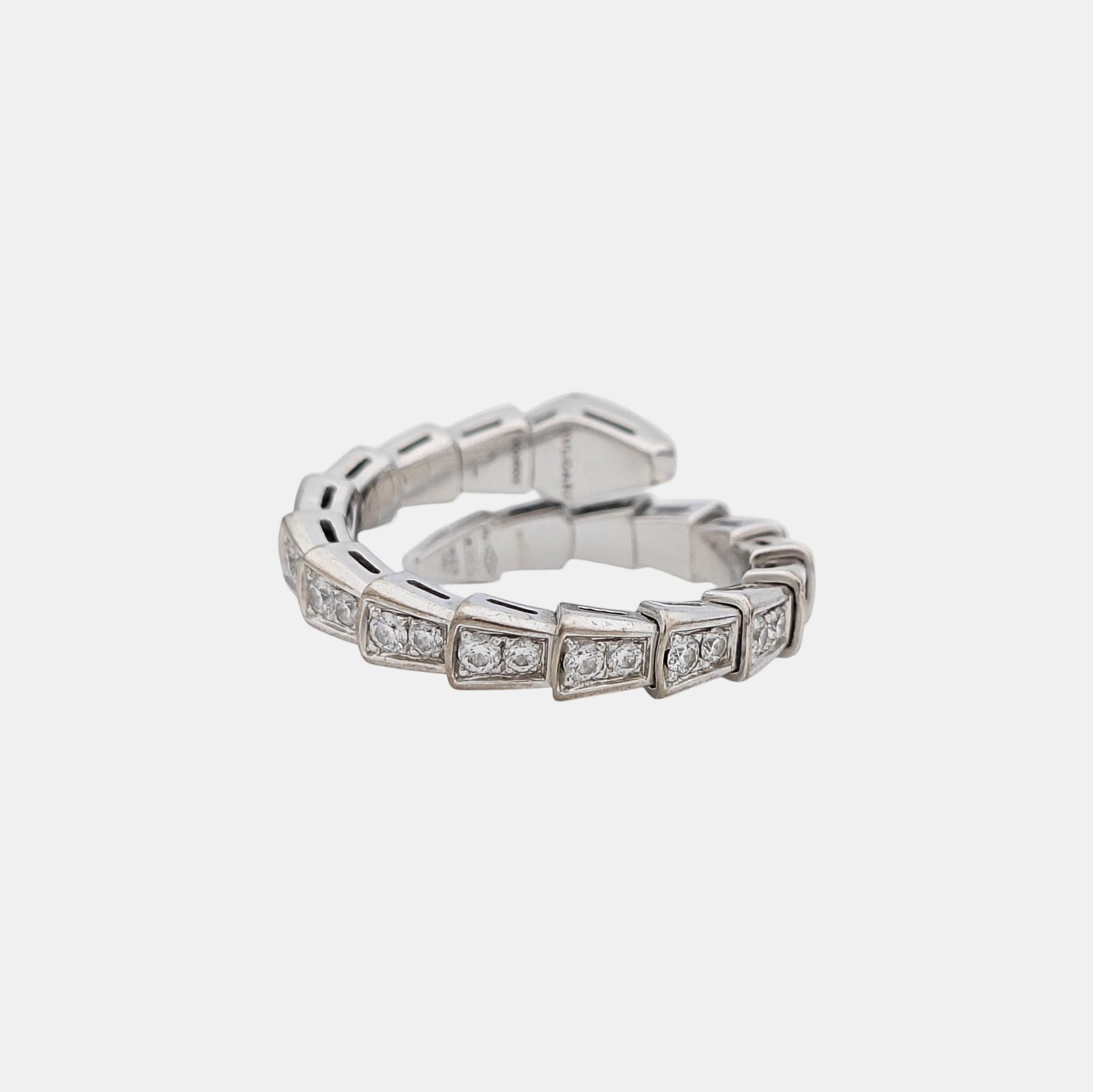 SERPENTI 18k White Gold Silver Ring EU 53
