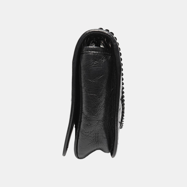 NIKI Mini Chevron Calfskin Black