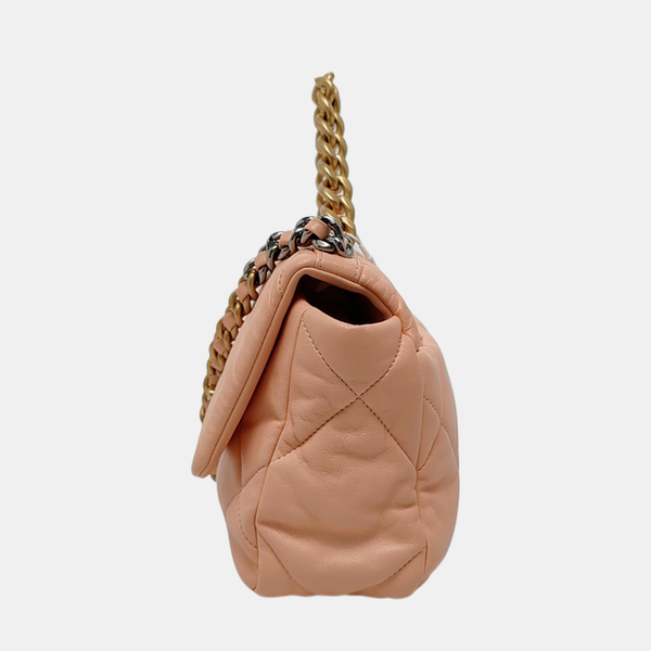 CHANEL 19 Small Quilted Lambskin Pink