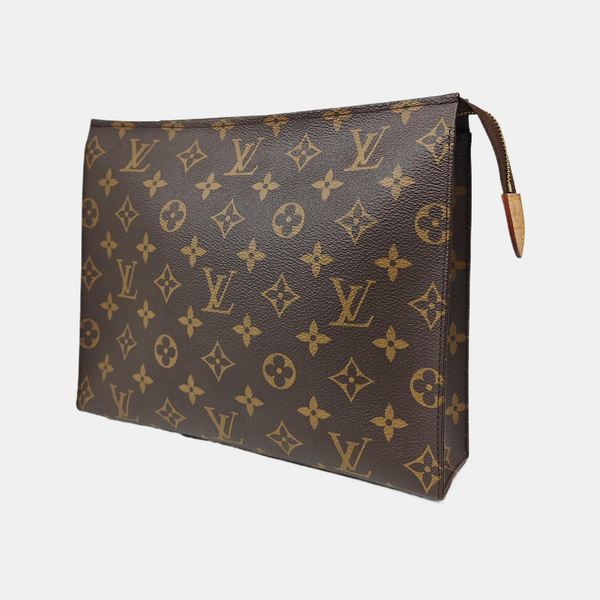 TOILET POCKET 26 Monogram Coated Canvas Brown