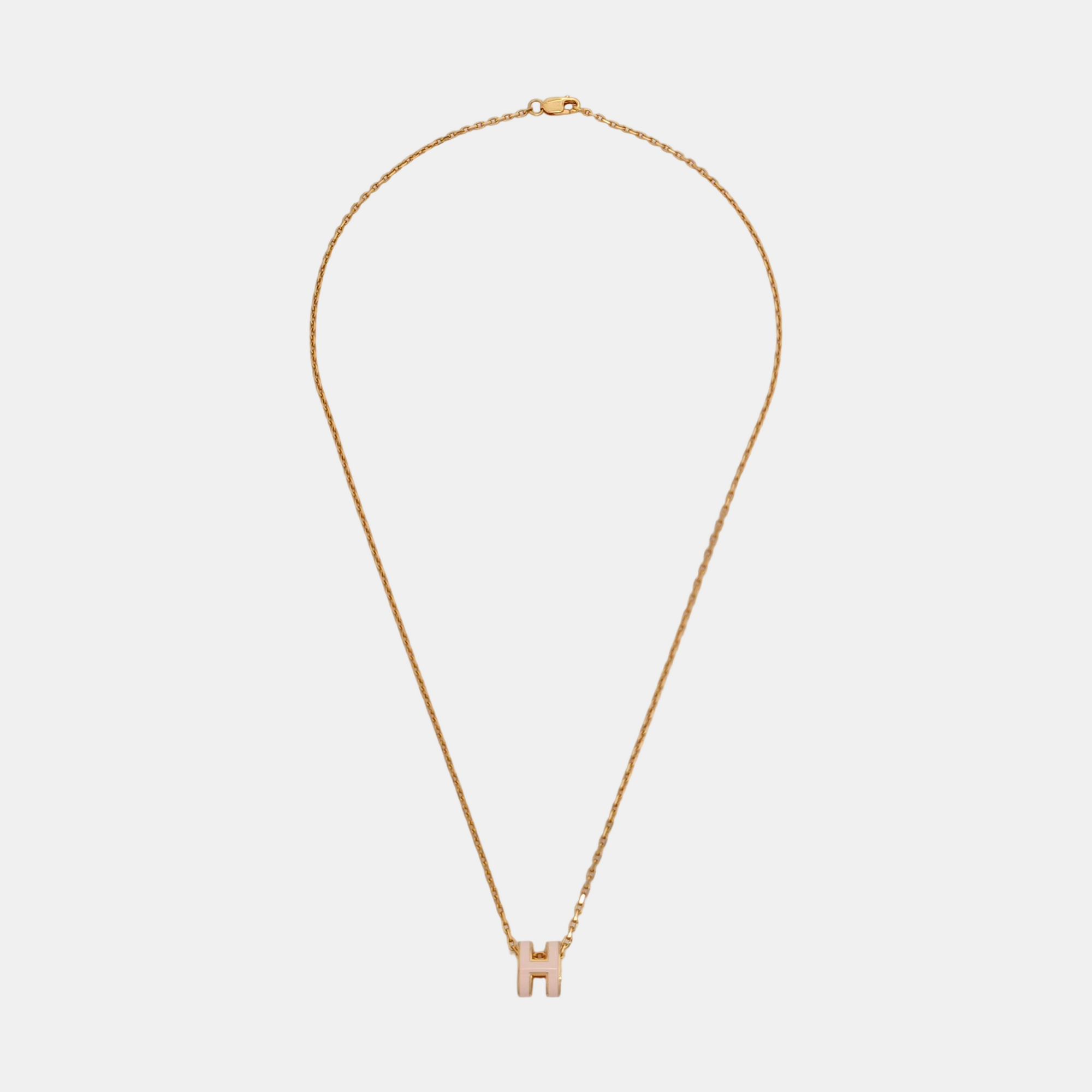 Pop H Metal Rose Gold Necklace