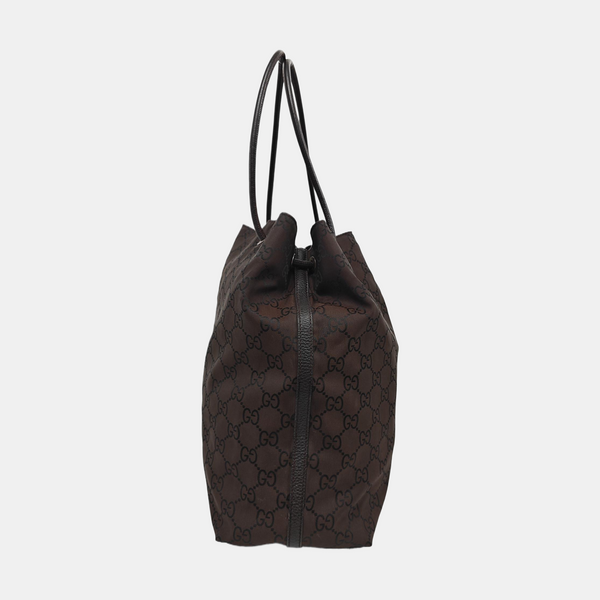 Monogram Canvas Tote Bag Brown