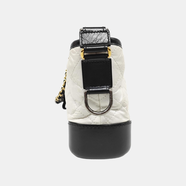 GABRIELLE Small Quilted Calfskin White
