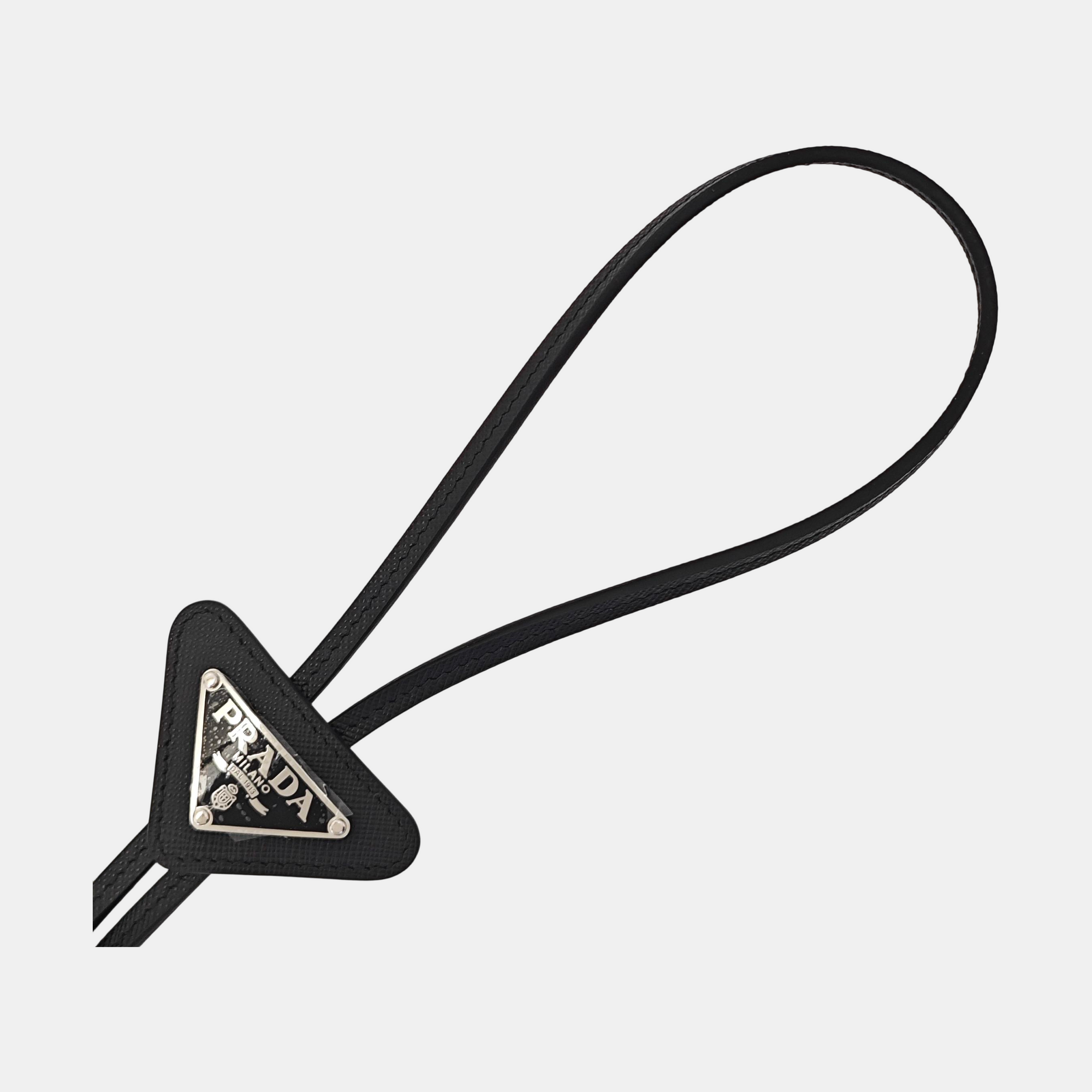 Leather Bag Charm Black