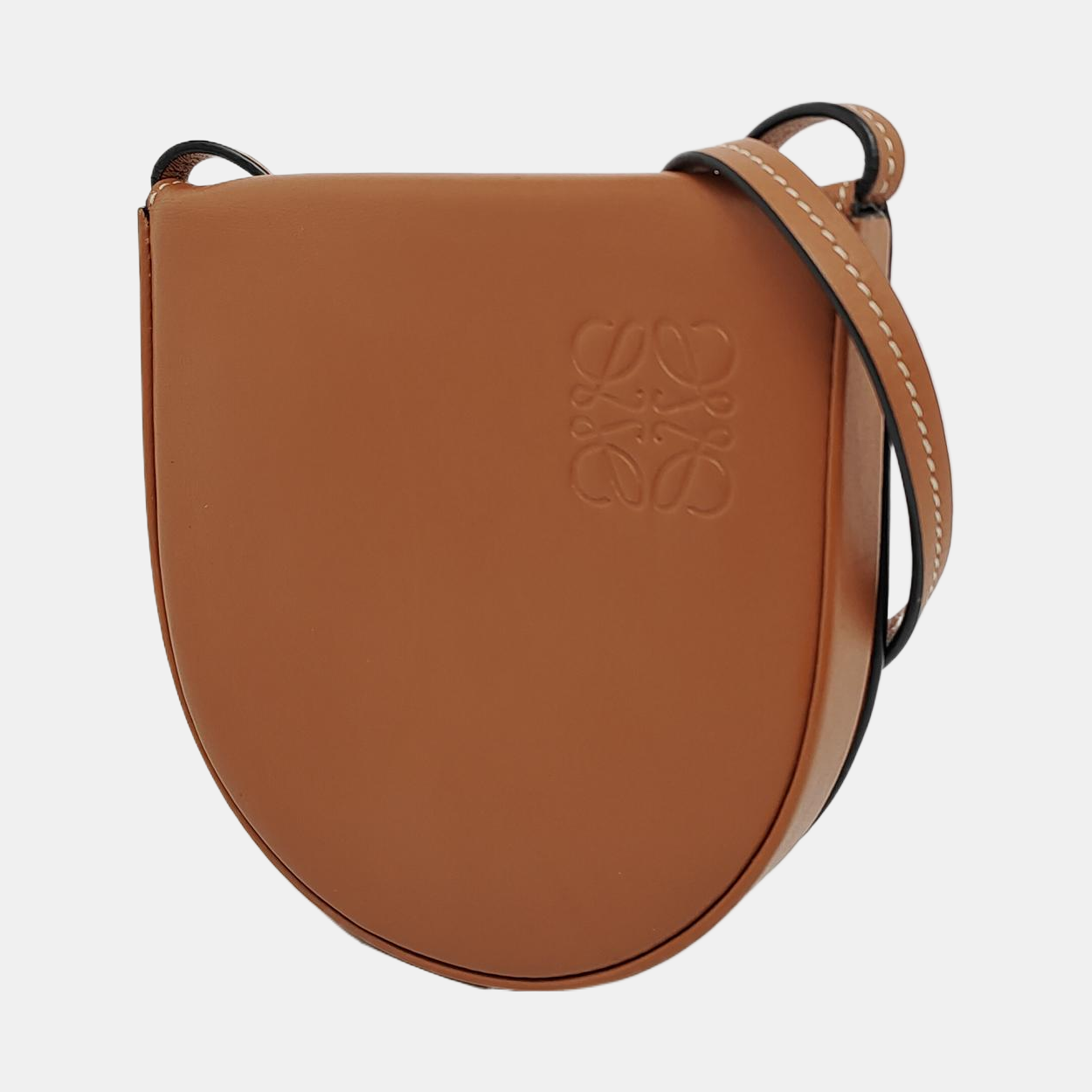 Authenticated pre-owned  Heel Small Calfskin Brown - Crossbody Bag at Looply