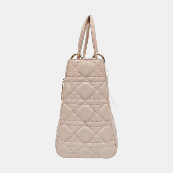 Lady Dior Medium Cannage Lambskin Pink
