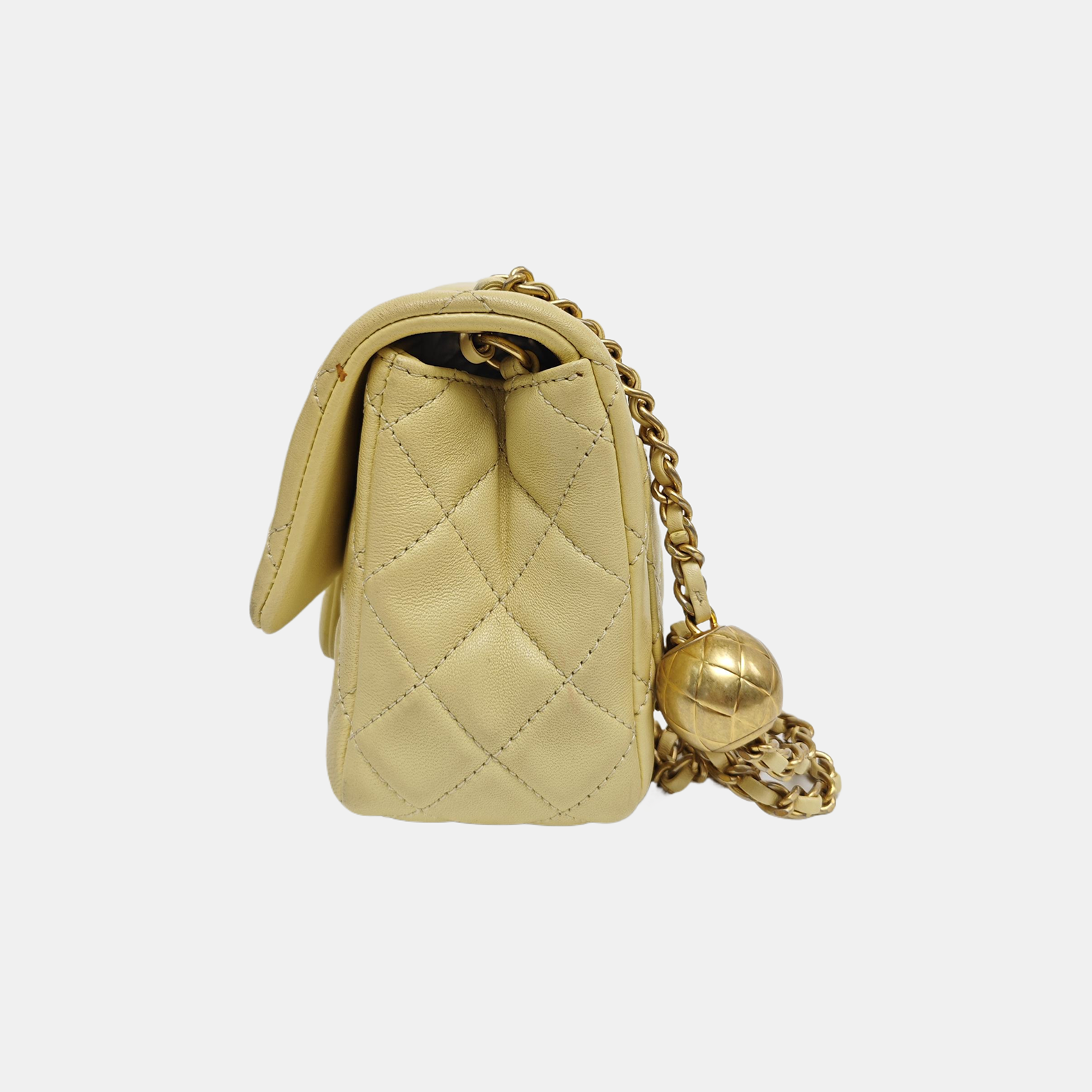 CLASSIC FLAP Mini Quilted Lambskin Yellow